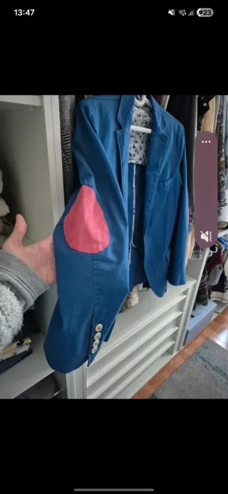 Americana azul hombre