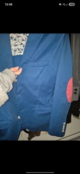 Americana azul hombre