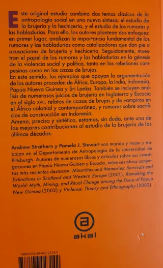 Brujería, hechicería, rumores y habladurías