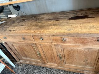 Mostrador roble antiguo