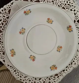 Taza y plato Jäger floral