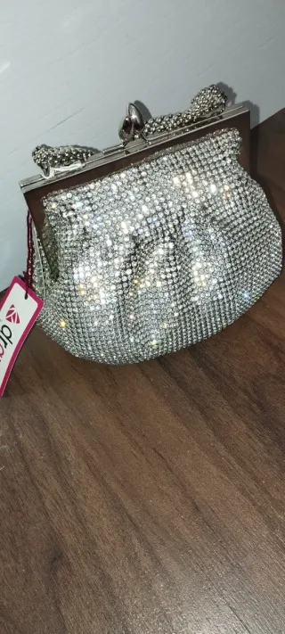 Bolso fiesta malla cristal Swarovsky