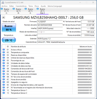 Disco Duro NVMe 256GB SAMSUNG