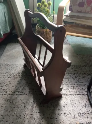 Revistero Madera Maciza Antiguo