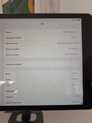 iPad 8ª Gen 10.2" Space Gray - PARI AL NUOVO