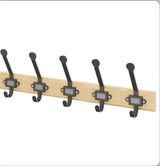 Perchero IKEA 5 ganchos madera y metal