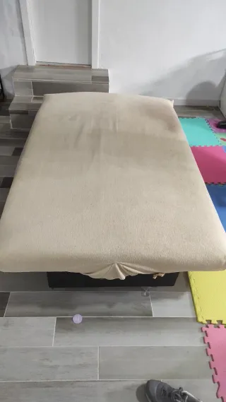 Sofá Cama Clic Clac Beige 120x190, con canapé