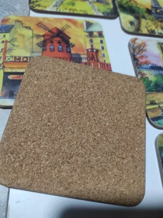 Lote 6 posavasos vintage monumentos París