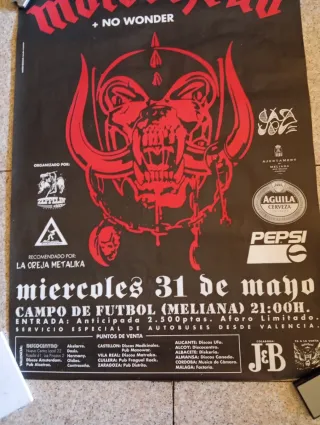 Póster Motörhead + No Wonder
