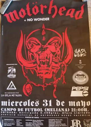 Póster Motörhead + No Wonder