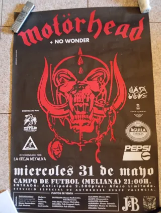 Póster Motörhead + No Wonder
