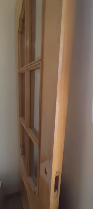 Puerta Roble Acristalada Doble