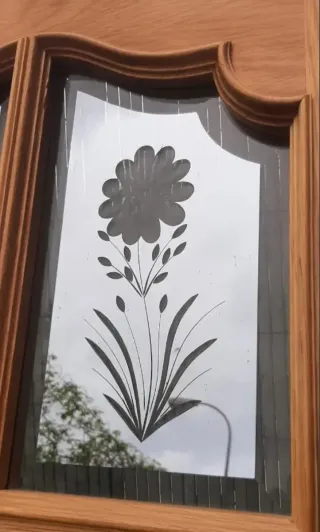 Puerta Roble Acristalada Doble