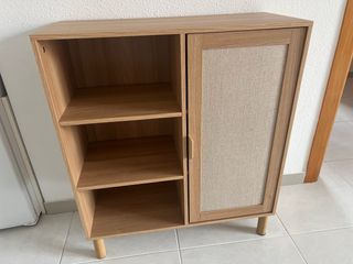 Mueble auxiliar efecto caña