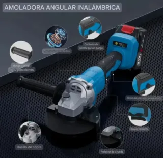 Amoladora Angular Inalámbrica (2 Baterías)