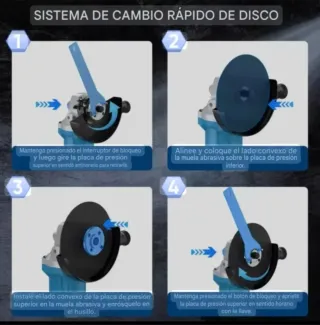 Amoladora Angular Inalámbrica (2 Baterías)