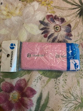 Artengo fascia e polsini tennis nuovi rosa