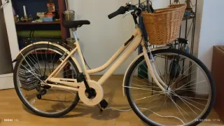 Bicicleta Paseo Beige con Cesta