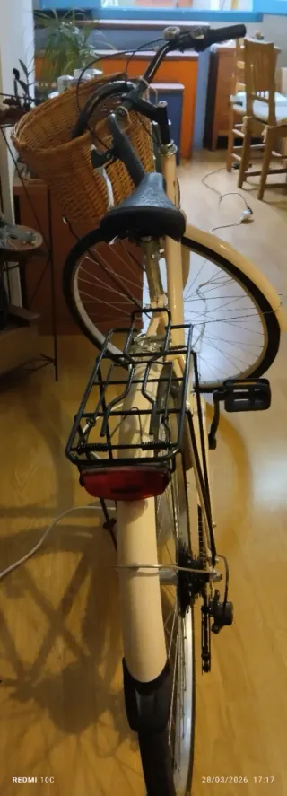 Bicicleta Paseo Beige con Cesta