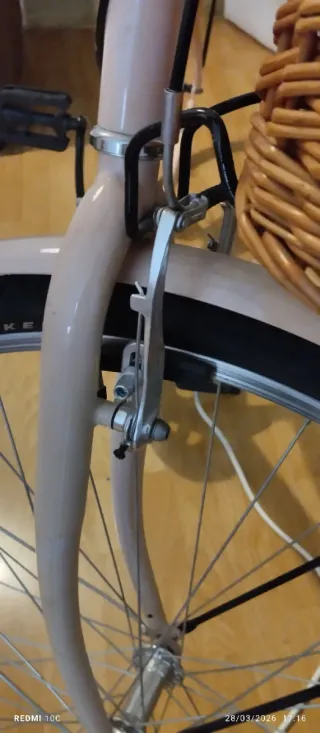 Bicicleta Paseo Beige con Cesta