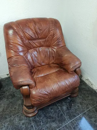 Sofá de 1 plaza en piel