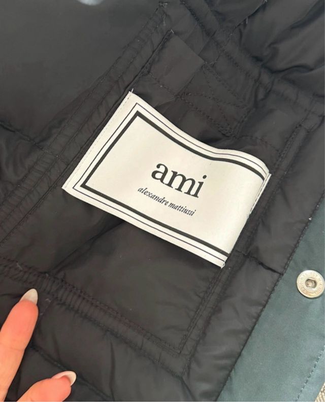 Chaqueta AMI Paris acolchada verde