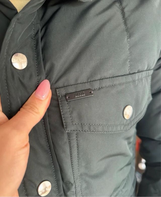 Chaqueta AMI Paris acolchada verde