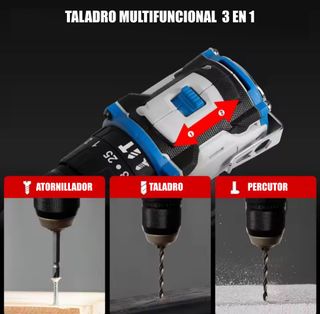 Taladro Inalámbrico 21V + Accesorios