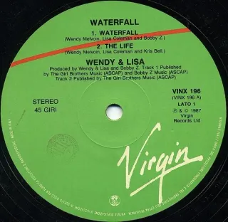 Wendy and Lisa Waterfall Maxi Single 12" 45 RPM