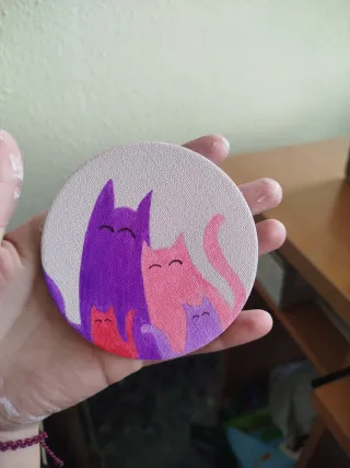 Imán Decorativo Familia Gatos