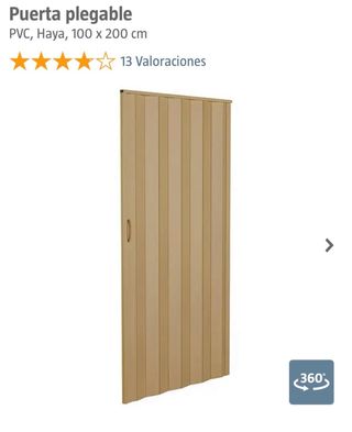Puerta plegable 100x200cm imitación madera