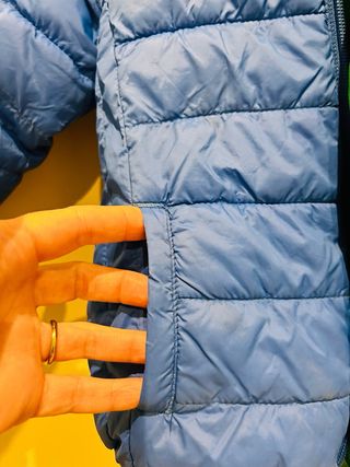 Chaqueta Crew verde reversible azul