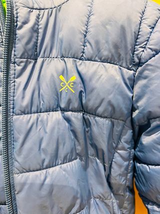 Chaqueta Crew verde reversible azul