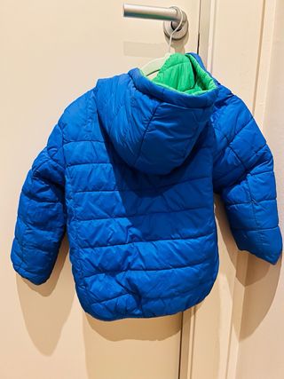 Chaqueta Crew verde reversible azul