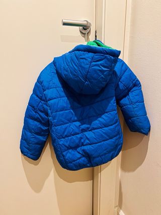 Chaqueta Crew verde reversible azul