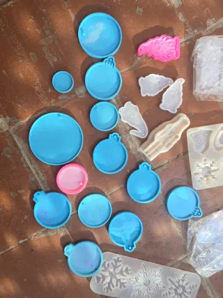 Lote moldes resina epoxi Navidad