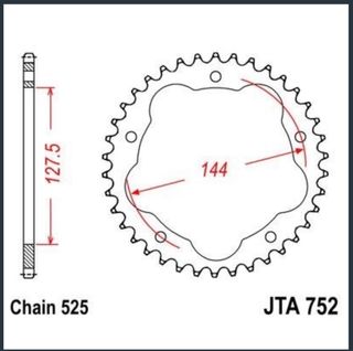 Plato Trasero Ducati Multistrada 1100. 41 dientes.