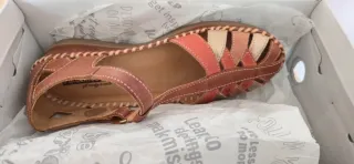 Sandalias Pikolinos Piel Cómodas Marrón Naranja