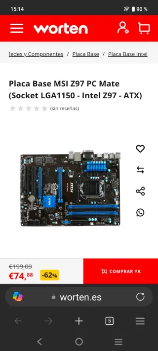 Placa Base MSI Gaming i5