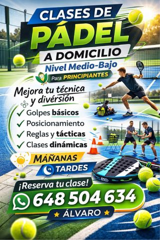 CLASES DE PÁDEL A DOMICILIO