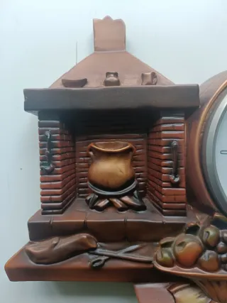 Reloj de cuarzo con decoración cocina vintage