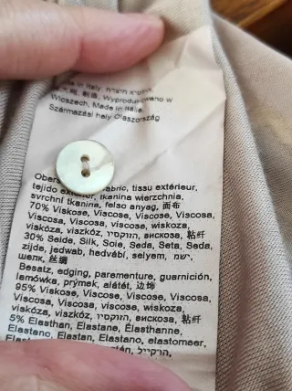 Abito misto seta floreale avorio e azzurro