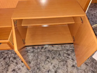 Mueble comedor madera y cristal