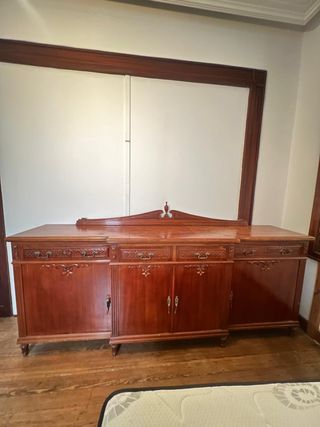 Lote de Muebles Madera y Tela