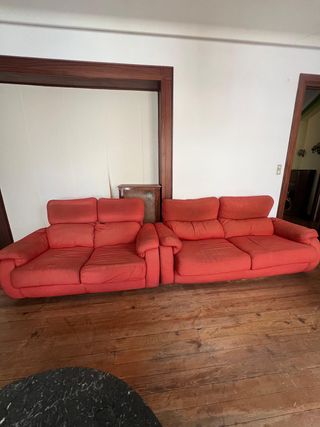 Lote de Muebles Madera y Tela