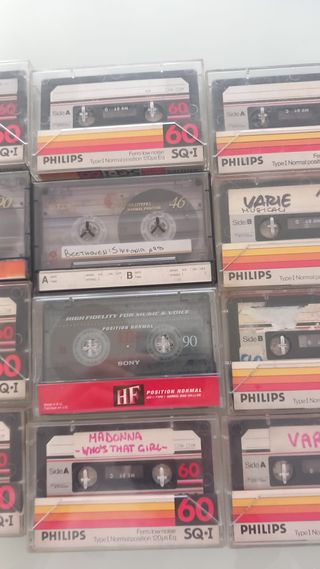 Lotto 16 musicassette TDK, Sony, Maxell