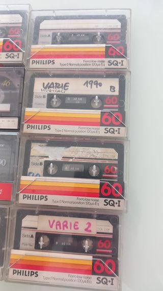 Lotto 16 musicassette TDK, Sony, Maxell
