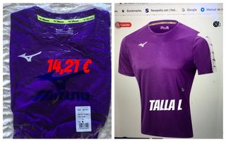 Camiseta deportiva Mizuno Talla L