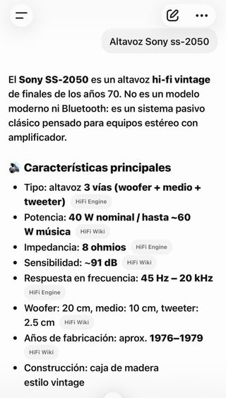 Altavoces Sony 3 Vías