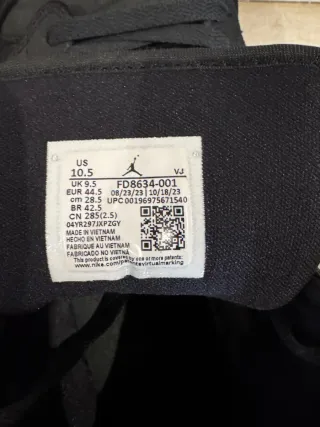 Zapatillas Jordan Gamuza Negra Talla 44.5